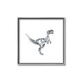 Picture of Gray Dino VI _GroupedProduct_Square_Mini_ _GroupedProduct_Square_Canvas_Framed_