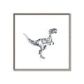 Picture of Gray Dino VI _GroupedProduct_Square_Mini_ _GroupedProduct_Square_Canvas_Framed_