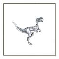 Picture of Gray Dino VI _GroupedProduct_Square_Mini_ _GroupedProduct_Square_Canvas_Framed_