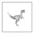 Picture of Gray Dino VI _GroupedProduct_Square_Mini_ _GroupedProduct_Square_Canvas_Framed_