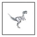 Picture of Gray Dino VI _GroupedProduct_Square_Mini_ _GroupedProduct_Square_Canvas_Framed_