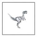 Picture of Gray Dino VI _GroupedProduct_Square_Mini_ _GroupedProduct_Square_Canvas_Framed_
