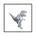 Picture of Gray Dino VII _GroupedProduct_Square_Mini_ _GroupedProduct_Square_Canvas_Framed_