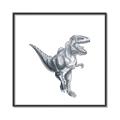 Picture of Gray Dino VII _GroupedProduct_Square_Mini_ _GroupedProduct_Square_Canvas_Framed_