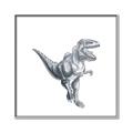 Picture of Gray Dino VII _GroupedProduct_Square_Mini_ _GroupedProduct_Square_Canvas_Framed_