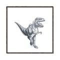 Picture of Gray Dino VII _GroupedProduct_Square_Mini_ _GroupedProduct_Square_Canvas_Framed_