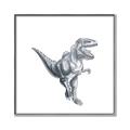 Picture of Gray Dino VII _GroupedProduct_Square_Mini_ _GroupedProduct_Square_Canvas_Framed_