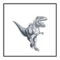 Picture of Gray Dino VII _GroupedProduct_Square_Mini_ _GroupedProduct_Square_Canvas_Framed_