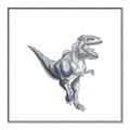 Picture of Gray Dino VII _GroupedProduct_Square_Mini_ _GroupedProduct_Square_Canvas_Framed_