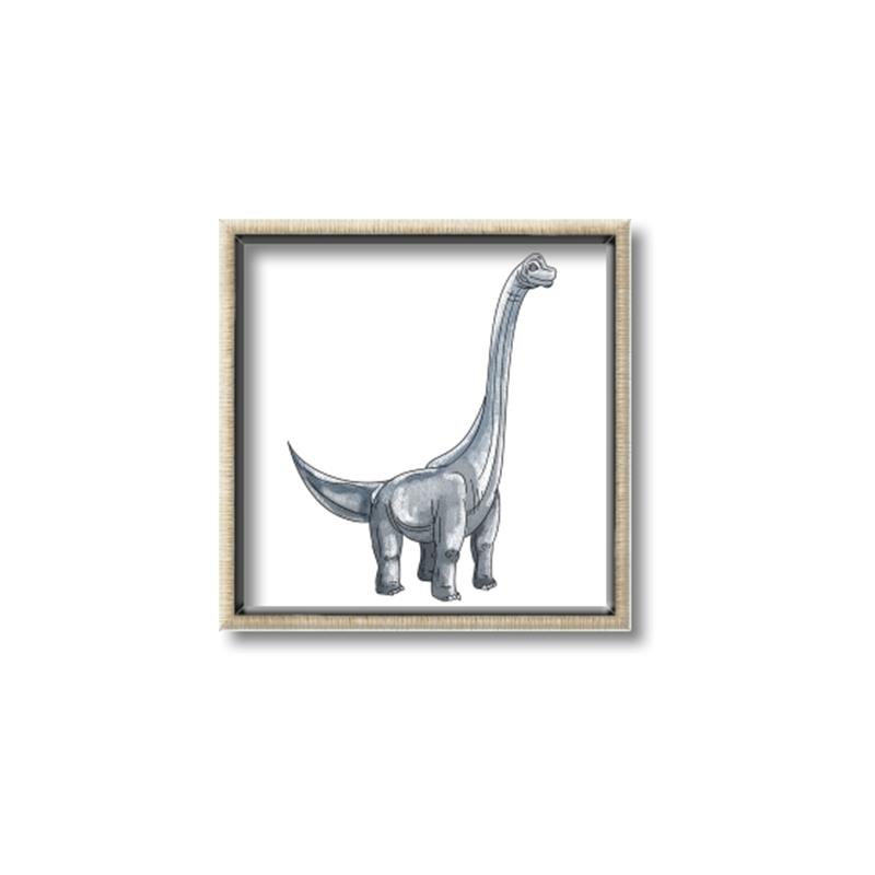 Picture of Gray Dino VIII _GroupedProduct_Square_Mini_ _GroupedProduct_Square_Canvas_Framed_