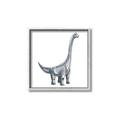 Picture of Gray Dino VIII _GroupedProduct_Square_Mini_ _GroupedProduct_Square_Canvas_Framed_