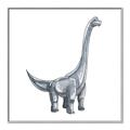 Picture of Gray Dino VIII _GroupedProduct_Square_Mini_ _GroupedProduct_Square_Canvas_Framed_