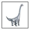 Picture of Gray Dino VIII _GroupedProduct_Square_Mini_ _GroupedProduct_Square_Canvas_Framed_