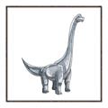 Picture of Gray Dino VIII _GroupedProduct_Square_Mini_ _GroupedProduct_Square_Canvas_Framed_