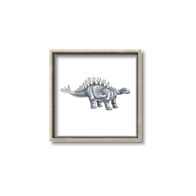 Picture of Gray Dino X _GroupedProduct_Square_Mini_ _GroupedProduct_Square_Canvas_Framed_
