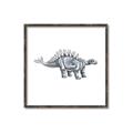 Picture of Gray Dino X _GroupedProduct_Square_Mini_ _GroupedProduct_Square_Canvas_Framed_