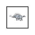 Picture of Gray Dino X _GroupedProduct_Square_Mini_ _GroupedProduct_Square_Canvas_Framed_