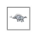 Picture of Gray Dino X _GroupedProduct_Square_Mini_ _GroupedProduct_Square_Canvas_Framed_