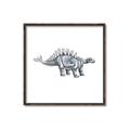 Picture of Gray Dino X _GroupedProduct_Square_Mini_ _GroupedProduct_Square_Canvas_Framed_