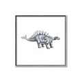 Picture of Gray Dino X _GroupedProduct_Square_Mini_ _GroupedProduct_Square_Canvas_Framed_