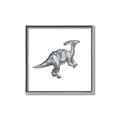 Picture of Gray Dino XII _GroupedProduct_Square_Mini_ _GroupedProduct_Square_Canvas_Framed_