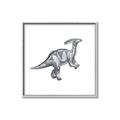 Picture of Gray Dino XII _GroupedProduct_Square_Mini_ _GroupedProduct_Square_Canvas_Framed_