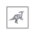 Picture of Gray Dino XII _GroupedProduct_Square_Mini_ _GroupedProduct_Square_Canvas_Framed_