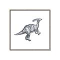Picture of Gray Dino XII _GroupedProduct_Square_Mini_ _GroupedProduct_Square_Canvas_Framed_