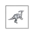 Picture of Gray Dino XII _GroupedProduct_Square_Mini_ _GroupedProduct_Square_Canvas_Framed_