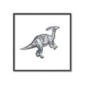 Picture of Gray Dino XII _GroupedProduct_Square_Mini_ _GroupedProduct_Square_Canvas_Framed_