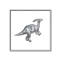 Picture of Gray Dino XII _GroupedProduct_Square_Mini_ _GroupedProduct_Square_Canvas_Framed_