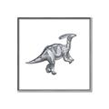 Picture of Gray Dino XII _GroupedProduct_Square_Mini_ _GroupedProduct_Square_Canvas_Framed_