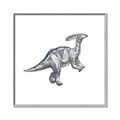 Picture of Gray Dino XII _GroupedProduct_Square_Mini_ _GroupedProduct_Square_Canvas_Framed_