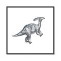 Picture of Gray Dino XII _GroupedProduct_Square_Mini_ _GroupedProduct_Square_Canvas_Framed_