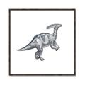 Picture of Gray Dino XII _GroupedProduct_Square_Mini_ _GroupedProduct_Square_Canvas_Framed_