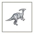 Picture of Gray Dino XII _GroupedProduct_Square_Mini_ _GroupedProduct_Square_Canvas_Framed_