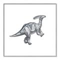 Picture of Gray Dino XII _GroupedProduct_Square_Mini_ _GroupedProduct_Square_Canvas_Framed_