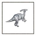 Picture of Gray Dino XII _GroupedProduct_Square_Mini_ _GroupedProduct_Square_Canvas_Framed_