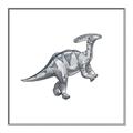 Picture of Gray Dino XII _GroupedProduct_Square_Mini_ _GroupedProduct_Square_Canvas_Framed_