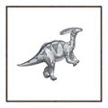 Picture of Gray Dino XII _GroupedProduct_Square_Mini_ _GroupedProduct_Square_Canvas_Framed_