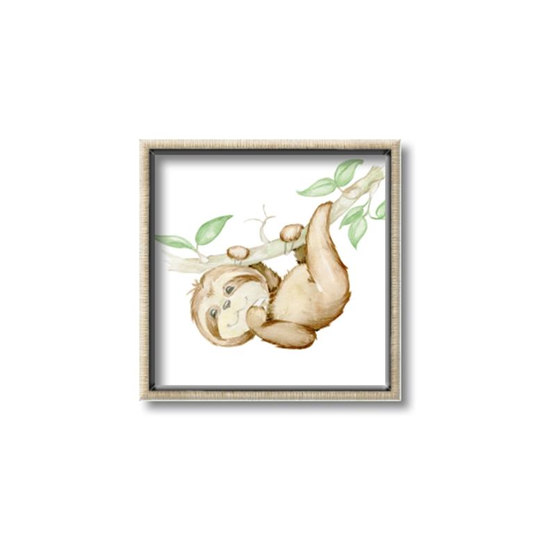 Picture of Swinging Sloth I  _GroupedProduct_Square_Mini_ _GroupedProduct_Square_Canvas_Framed_