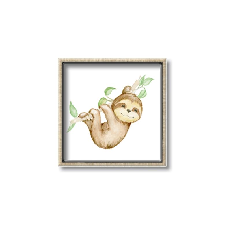 Picture of Swinging Sloth II  _GroupedProduct_Square_Mini_ _GroupedProduct_Square_Canvas_Framed_
