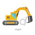 Picture of Digger _GroupedProduct_Square_Mini_ _GroupedProduct_Square_Unframed_Print_Only_