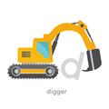 Picture of Digger _GroupedProduct_Square_Mini_ _GroupedProduct_Square_Unframed_Print_Only_