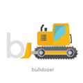 Picture of Bulldozer _GroupedProduct_Square_Mini_ _GroupedProduct_Square_Unframed_Print_Only_