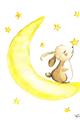 Picture of Little Bunny on the Moon _GroupedProduct_Rectangle_Portrait_Mini_ _GroupedProduct_Rectangle_Portrait_Unframed_Print_Only_