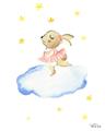 Picture of Bunny in the Clouds _GroupedProduct_Rectangle_Portrait_Mini_ _GroupedProduct_Rectangle_Portrait_Unframed_Print_Only_