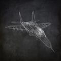 Picture of Blueprint Jet I _GroupedProduct_Square_Mini_ _GroupedProduct_Square_Unframed_Print_Only_