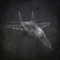 Picture of Blueprint Jet I _GroupedProduct_Square_Mini_ _GroupedProduct_Square_Unframed_Print_Only_