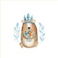 Picture of Wild Bear _GroupedProduct_Square_Mini_ _GroupedProduct_Square_Unframed_Print_Only_